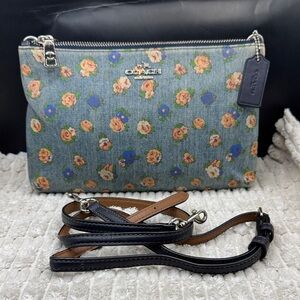 Coach Layla Denim Floral Convertible Bag